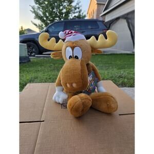 It's Bullwinkle At Macy's Moose Stuffed Animal Plush 1996 Vintage 23" w/ Rocky